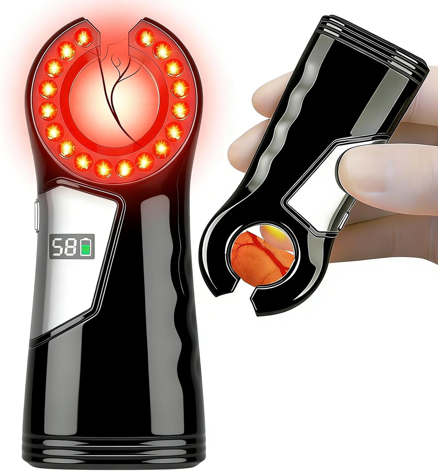 Vein Finder for iv Access,Hand Held Vein Finder,Portable Vein Viewer to Help Find Veins Easily,Infrared Vein Detection Device for Home Care for Various Skin People Difficult Veins - Black
