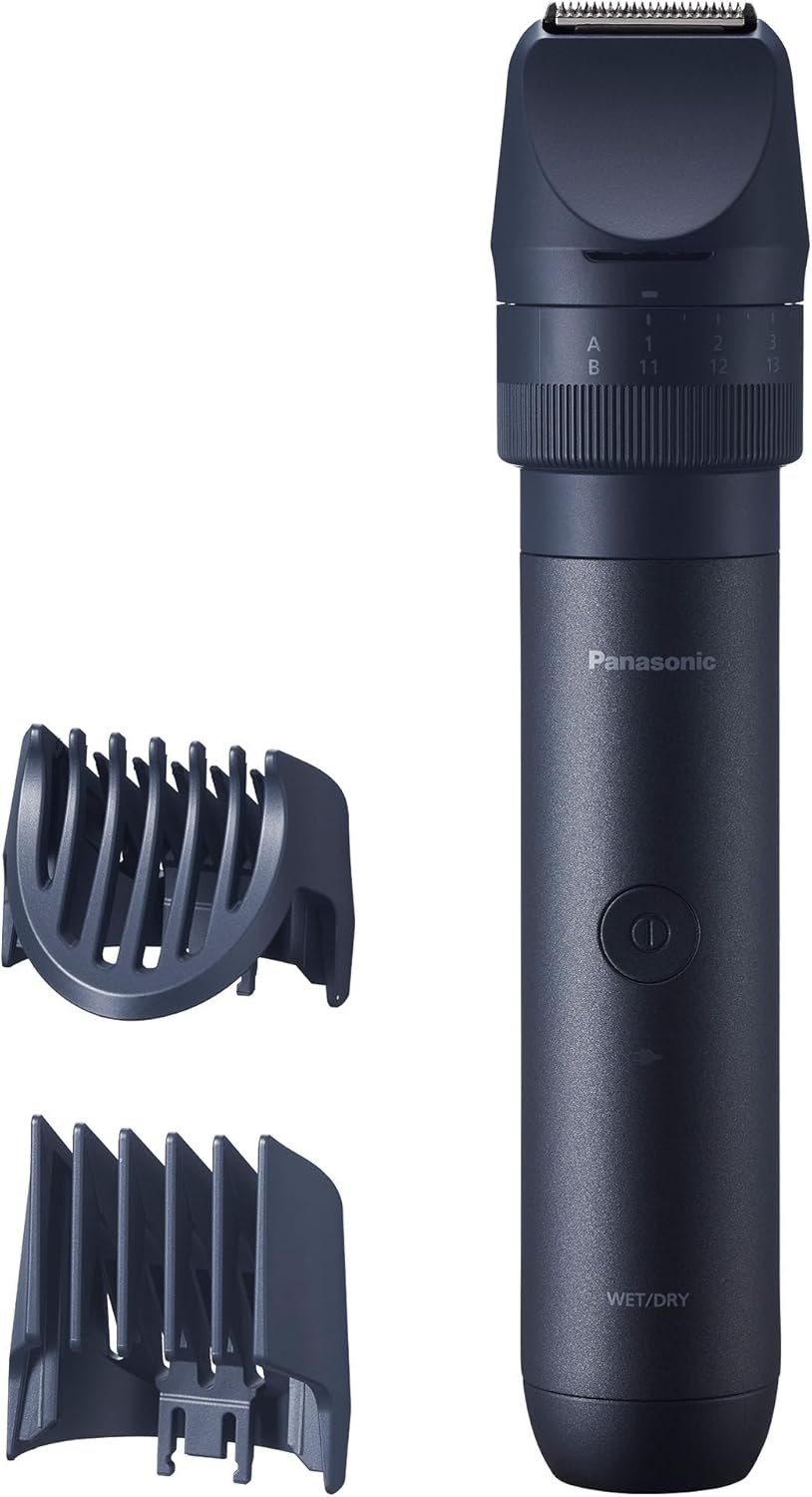 Panasonic MultiShape Electric Trimmer for Beard and Hair, 39 Adjustable Cutting Lengths and Advanced Blade System, Cordless Waterproof Wet/Dry Clipper for Men - ER-ACKN1-HB