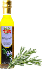 BASSO 1904 - Rosemary Oil, Infused Premium Extra Virgin Olive Oil, 8.5 Fl Oz (250 ml), Aromatic Essence, Enhance Flavor perfect Finishing Oil, Cooking, Dipping, Dressing, and Tasting