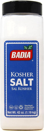 Badia Kosher Salt, 42 oz – Coarse Crystal Salt for Cooking, Grilling & Seasoning