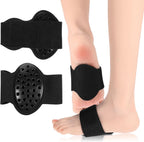 Sibba 1 Pair Arch Support Brace for Plantar Fasciitis Relief Adjustable Honeycomb Design Black Soft Foot Brace with TPE Gel Pads for High Arch Flat Feet High & Fallen Arches Fits All Shoes & Socks