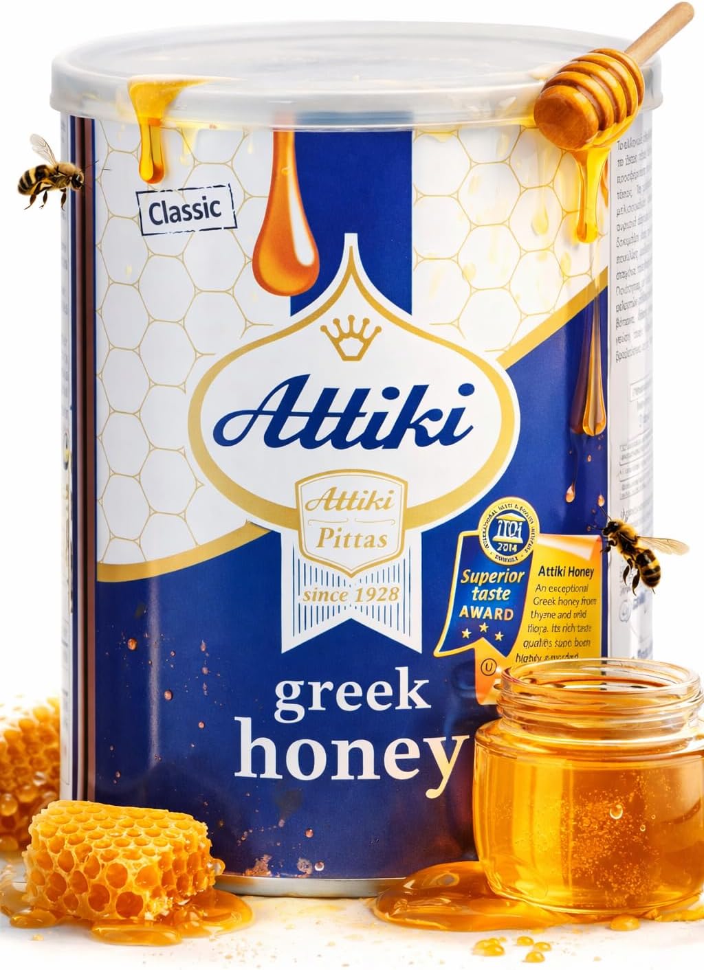 Attiki, Greek Honey 1000g (2.2lb) CAN (2 pack)