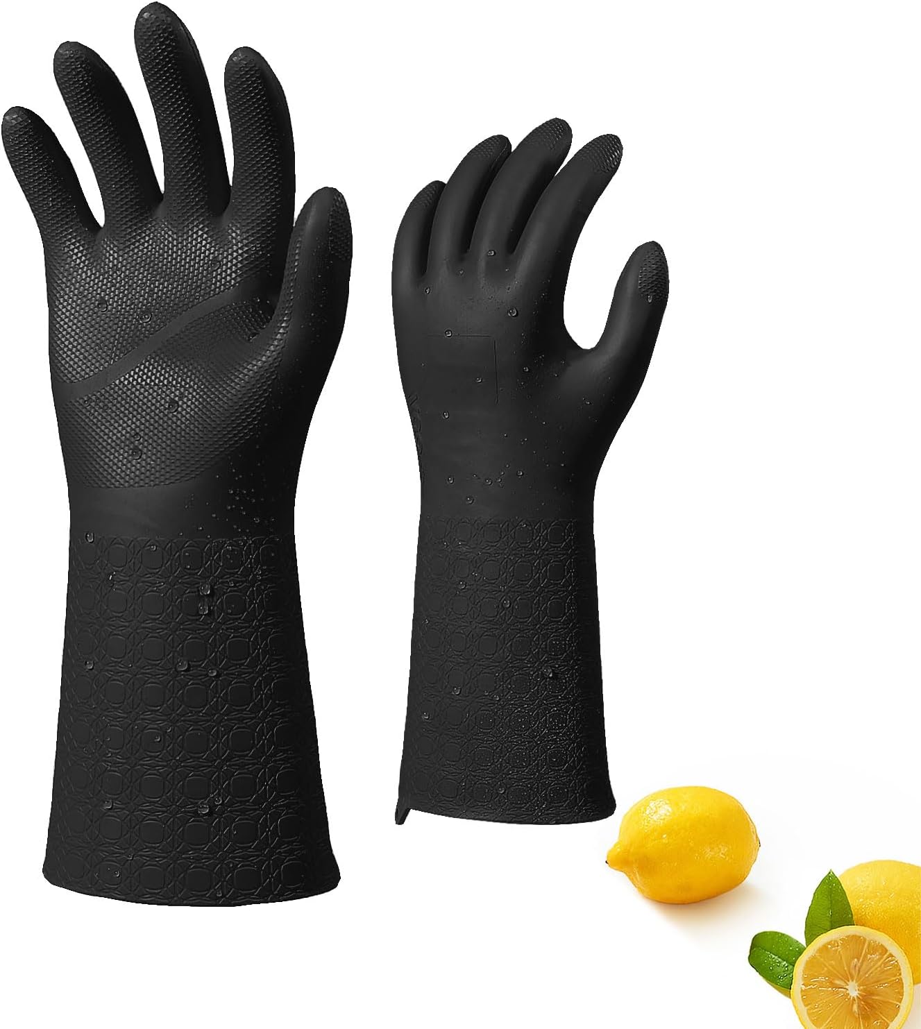 Vgo... Men's Chemical Resistant Gloves,Reusable Lined Work Gloves,Heavy-Duty Industrial Work,Infused with Fresh Rich Aromas