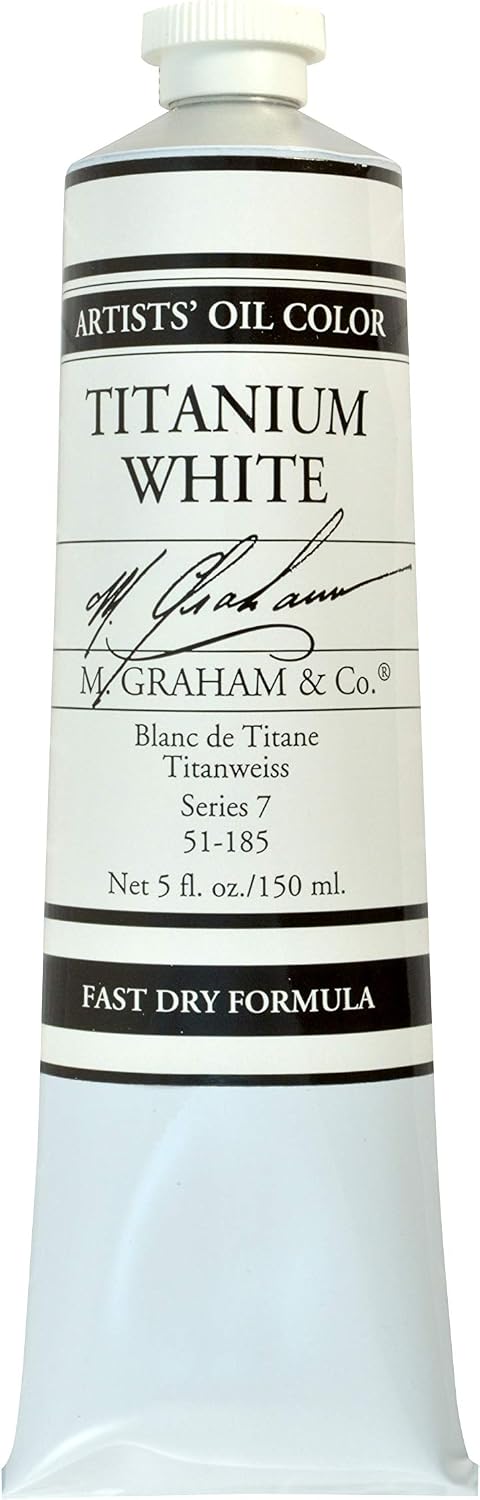 M. Graham & Co. Artist Oil Paint Titanium White Rapid Dry 5oz Tube
