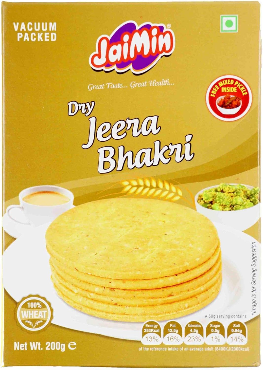 Jaimin Dry Jeera Bhakri - 200g - (pack of 4)