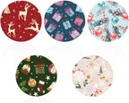 25pcs Sensor Covers, Christmas Theme Tape Waterproof Sensor Patches Stickers 5 Patterns Non-Woven Fabric Sensor Adhesive Patches for CGM Libre 2 or 3 Overpatch