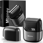 Mbzoey Electric Foil Shavers for Men: Mini Electric Razor for Face - IPX7 Waterproof Cordless Razor with LED Display & Fast Charge - Micro-Comb Technology & Precision Blades