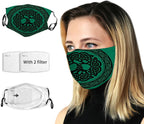 Face Mask Balaclava Windproof Men's Women's,Dustproof Mouth Cover With Filter Pocket Adjustable Elastic Strap