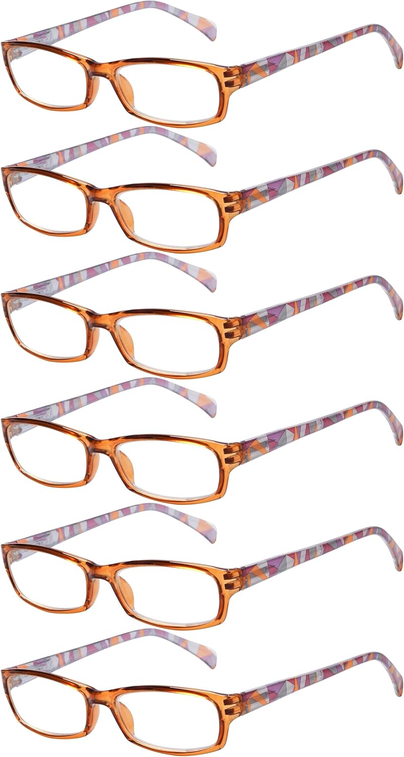 Eyekepper 6-pack Ladies Reading Glasses Stylish Women Readers - Brown +0.75