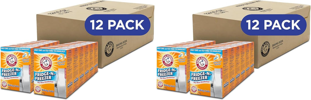 Arm & Hammer Baking Soda Fridge-n-Freezer Odor Absorber, Orange 14 oz, Pack of 24