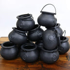 GiftExpress 24-Pack Mini Cauldron Candy Kettles, Novelty Treat Holders for St Patrick’s Day Pot of Gold and Halloween, Black Party Favor Containers