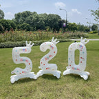 1Pc 32 Inch White Standing Crown Digital Aluminum Film Suitable For Birthday Parties, Birthday Gatherings, Anniversaries, Weddings, Graduation Anniversaries, Celebration Decorations