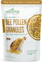 Alovitox Bee Pollen Granules 16 Oz | 100% Pure, Fresh Raw Bee Pollen | Superfood Packed Bee Pollen with Antioxidant, Protein, Vitamins & More | Nutritional Yeast & Gluten Free