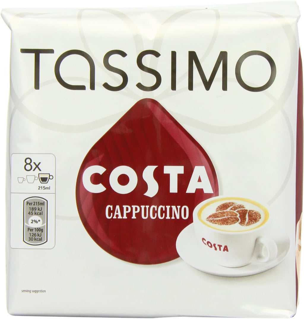 Tassimo Costa Cappuccino 16 T Discs, (Large Cup Size) 8 Servings
