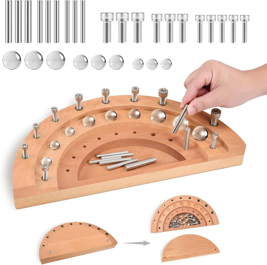 Triceratops Hand Therapy Finger Training Board, Multifunctional Wooden Dexterity Rehabilitation Tool for Stroke Recovery, Hand-Eye Coordination, Fine Motor Skills & Finger Strength Exercise, 27 Holes