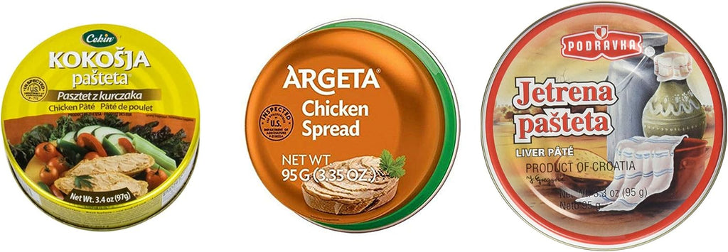 Podravka Chicken Pate, Spresd and Liver Pate Mix 3 different tastes