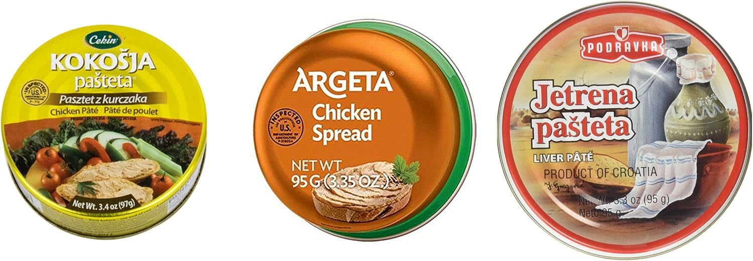 Podravka Chicken Pate, Spresd and Liver Pate Mix 3 different tastes