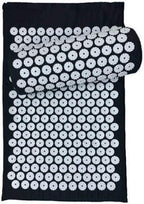 Acupuncture Cushion Mattress Acupressure Mat Spike Yoga Massage Pads Head Pillow(Black Set)