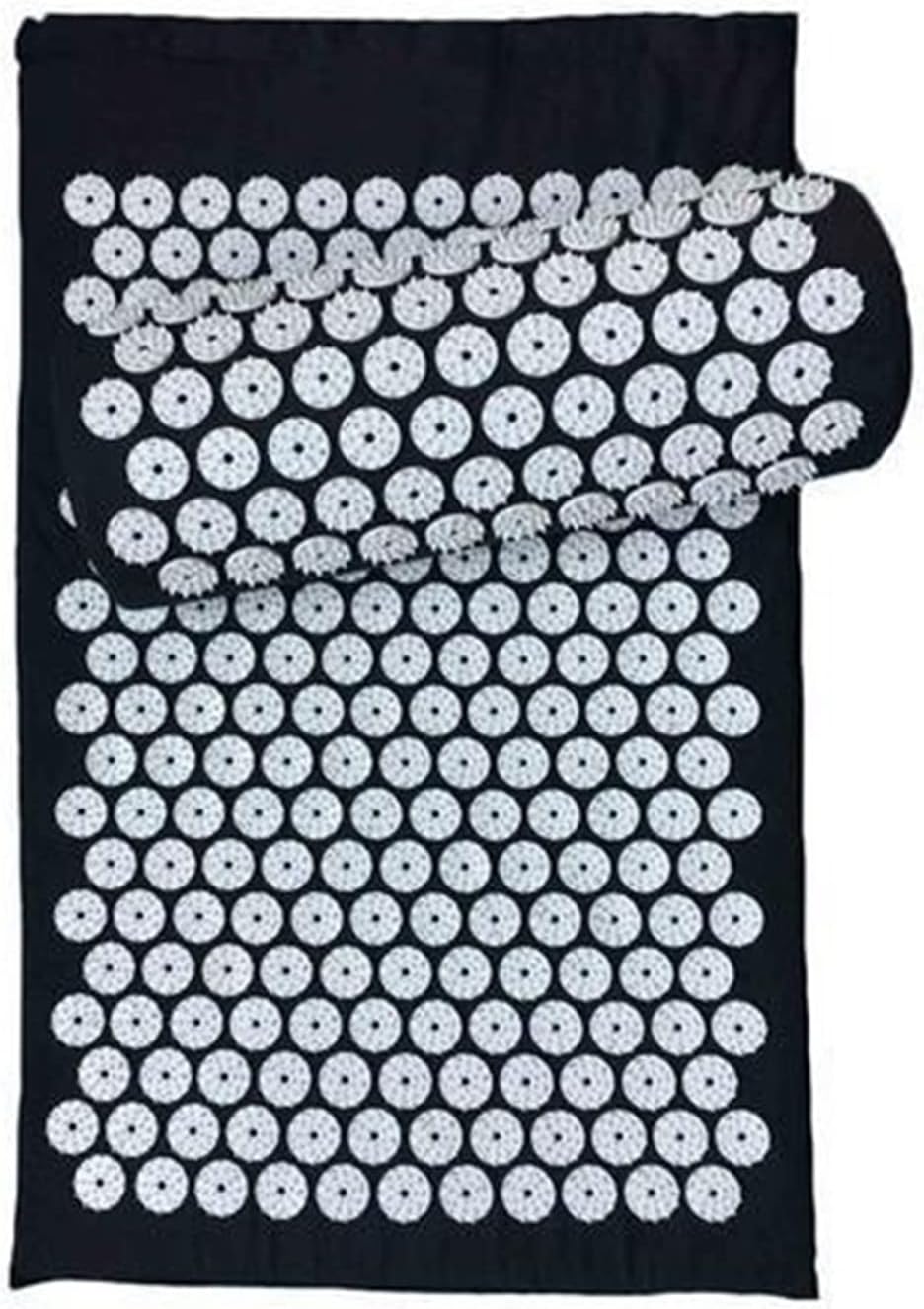 Acupuncture Cushion Mattress Acupressure Mat Spike Yoga Massage Pads Head Pillow(Black Set)