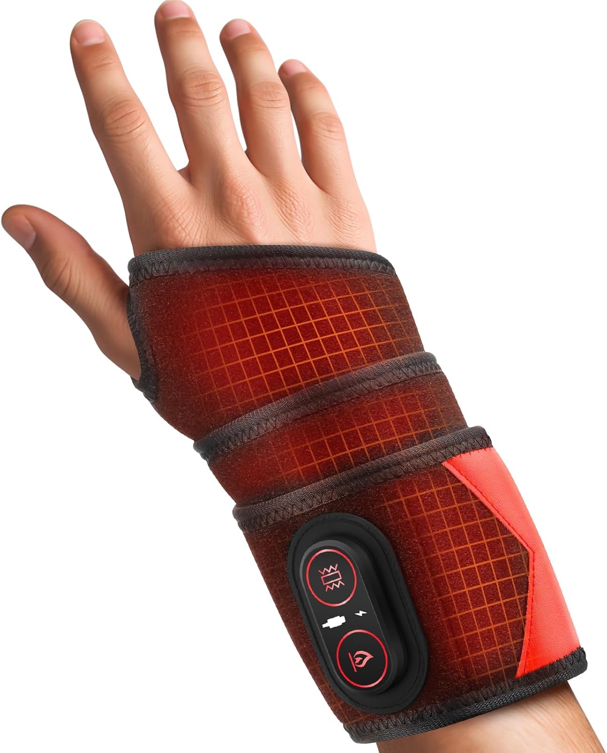 Cordless Wrist Heating Pad for Pain Relief, FSA Eligible Items, Rechargeable Wrist Massager for Carpal Tunnel, Red Light Heated Wrist Brace Wrap, HSA Approved Products Only