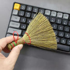 Mini Whisk Broom Handheld Brush Whisks Away Dust, Dirt & Debris Brush Head 4.3" L with Nylon Hanger for Easy Storage Perfect for Inddor Desk and Car