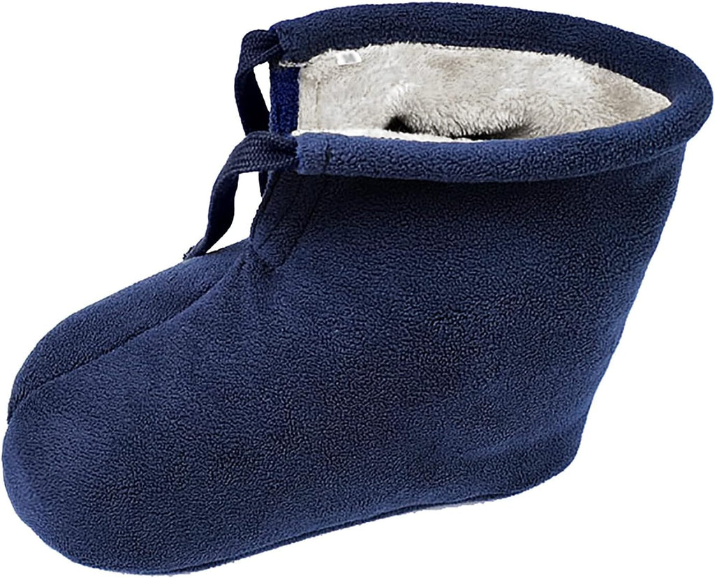 Winter Warm Cast Sock, Thick Fleece Foot Cast Cover - Below the Knee Toe Boot Cover, Protective and Washable Sleeve Wrap, Foot Warmer, Navy Blue
