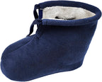 Winter Warm Cast Sock, Thick Fleece Foot Cast Cover - Below the Knee Toe Boot Cover, Protective and Washable Sleeve Wrap, Foot Warmer, Navy Blue