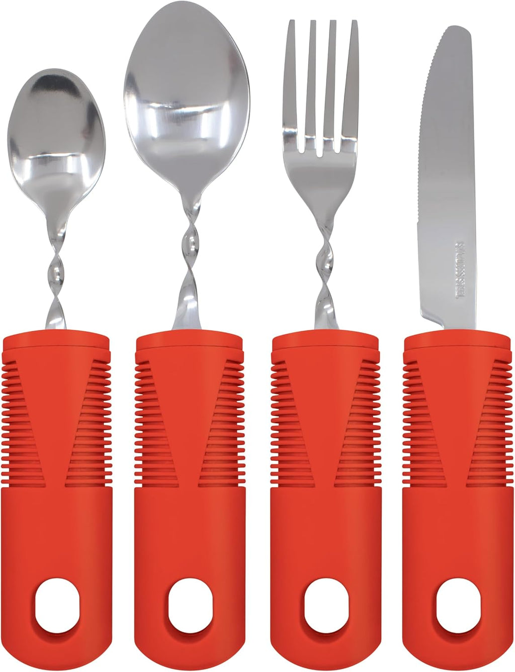 Carex Adaptive Utensils, Built Up Utensils for Adults, Silverware for Parkinsons Patients, Arthritis, Arthritic Hands