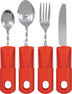 Carex Adaptive Utensils, Built Up Utensils for Adults, Silverware for Parkinsons Patients, Arthritis, Arthritic Hands