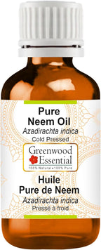 Greenwood Essential Pure Neem Oil (Azadirachta indica) 100% Natural Therapeutic Grade Cold Pressed for Personal Care 15ml (0.50 oz)
