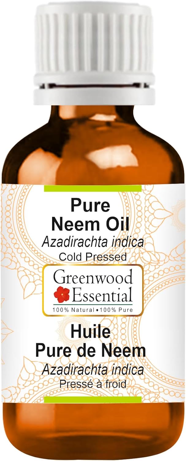 Greenwood Essential Pure Neem Oil (Azadirachta indica) 100% Natural Therapeutic Grade Cold Pressed for Personal Care 15ml (0.50 oz)