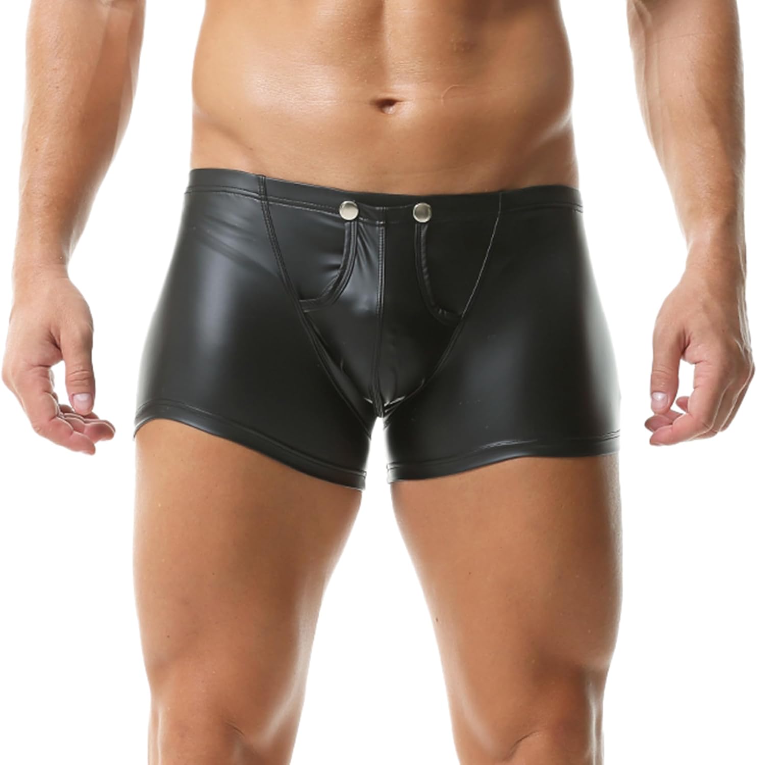 QiaTi Men's Shorts Slim Fit Hot Short Pants Tight Shorts for Holiday Casual Men