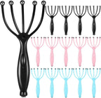 TrelaCo 24 Pcs Scalp Massager Portable Handheld Spa Head Massager for Deep Relaxation and Stress Reduction Manual Head Massage Tool for Office Home Christmas Gift(Blue, Pink, Black)