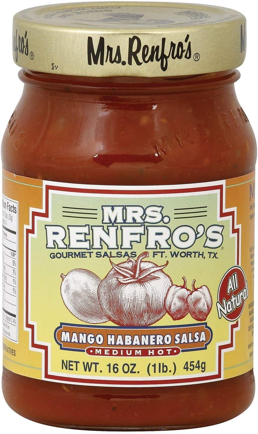 Mrs. Renfro Salsa, Mango Habanero, Medium Hot, 16 oz