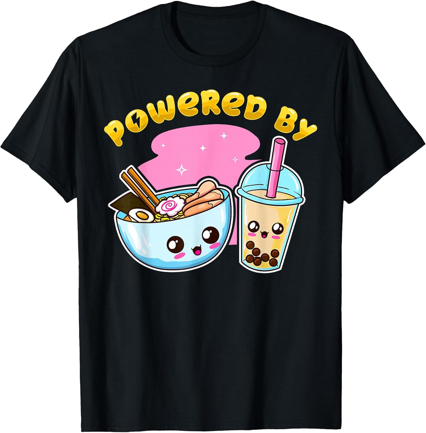 Ramen Bubble Tea Boba Japanese Noodles Anime K-POP Merch T-Shirt