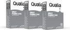 Qualia All Purpose Powder Fabric Dye, Easy to Use Dye for Natural Fabrics: Cotton, Wool, Silk, Wood, & Linen, Ultra Concentrated Colors, Gray, 3 Pack