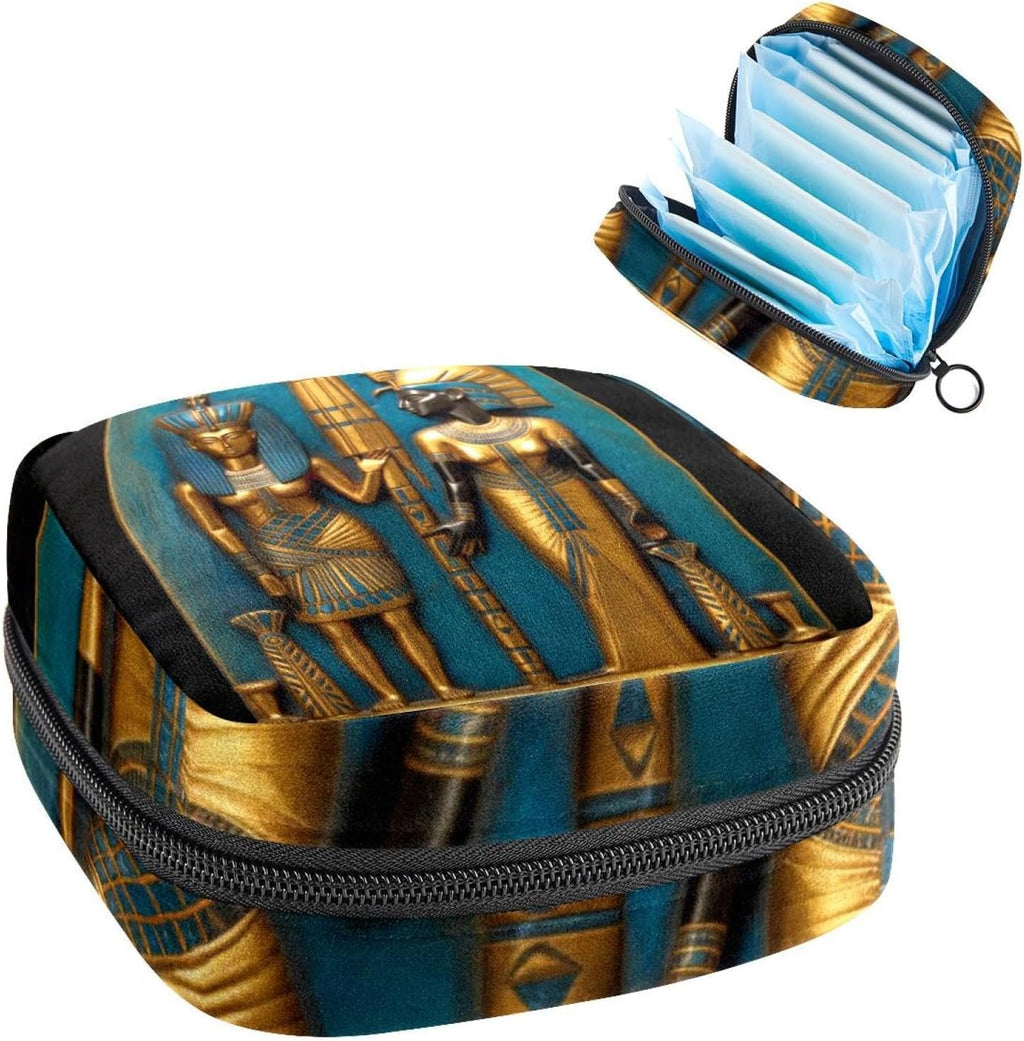Sanitary Napkin Storage Bag,Period Bag,Pad Bag,Ancient National Style Egypt,Period Pouch