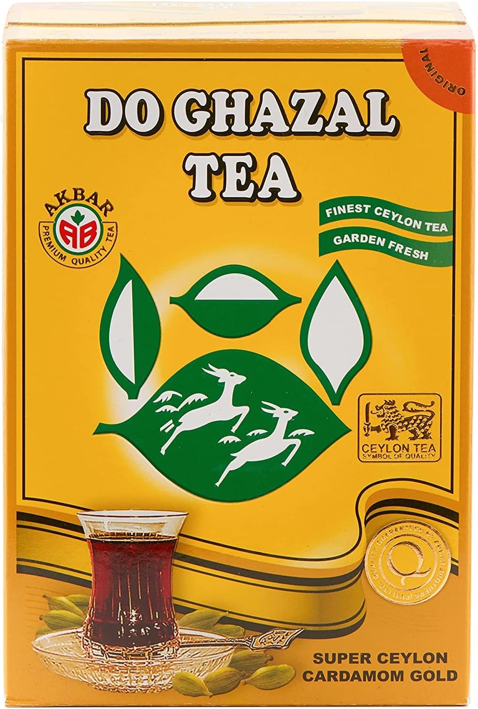 Do Ghazal Cardamom Tea 16oz Pure Ceylon Cardamom Loose Leaf Tea 454g Box