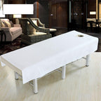 Sheet with Face Hole Pure Color Cotton Waterproof Fashion Beauty Salon Body Spa Massage Table Cloth Bed Cover White