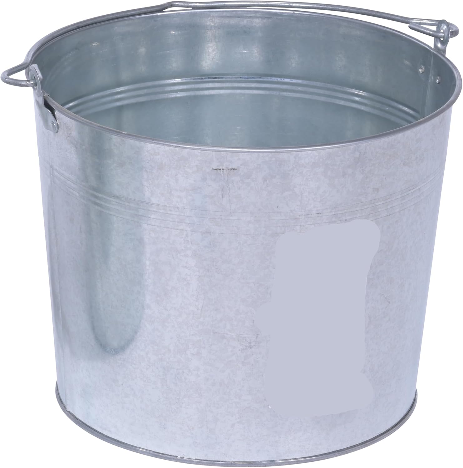 Vestil BKT-GAL-500 Galvanized Steel Bucket, 10-3/4" Depth, 5 gallon, 44 pound Capacity
