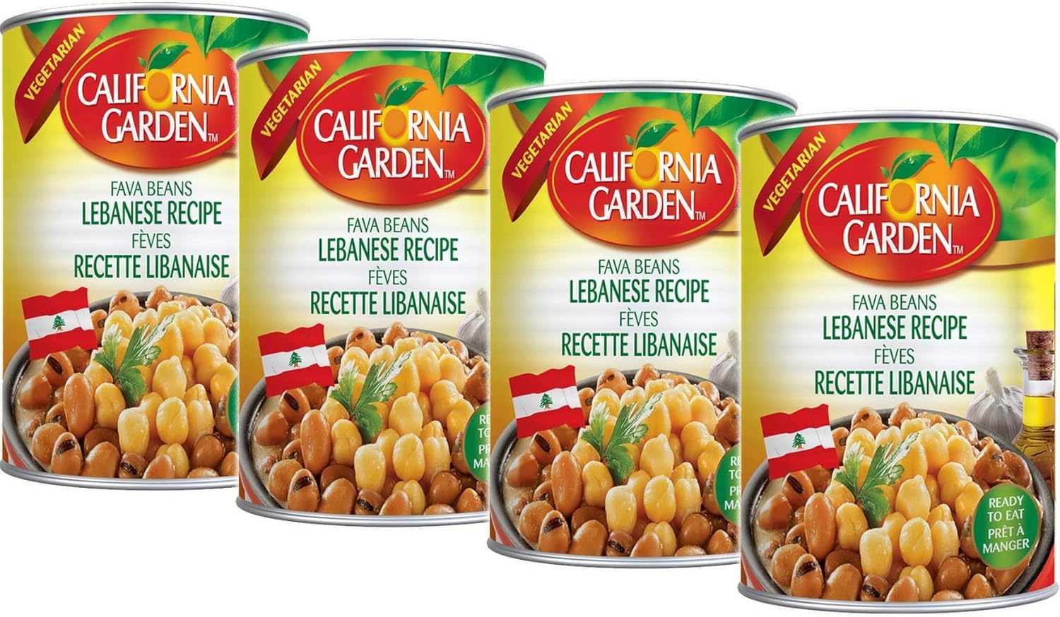 California Garden Fava Beans Lebanese Recipe 450g (4 cans)