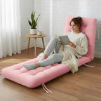 Long Floor Cushion Large Floor Cushion with Brushed Cotton Jumbo Lounger Pillow for Outdoor Indoor Bay Window Meditation Yoga Reading Sleeping(Pink)
