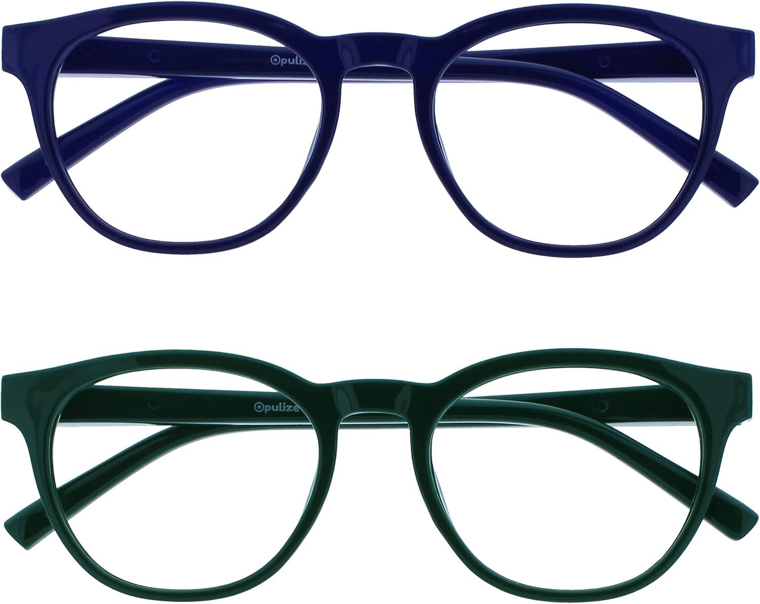 OPULIZE BLU Blue Light Blocking Reading Glasses for Women Men, Cool Round Frame with Anti-Glare, UV
