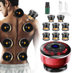 4-in-1 Electric Cupping Therapy Set with 8 Cellulite Massage Cups with 12 Modes Suction,Smart Dynamic Cupping Therapy Set for Ease Fatigue, Muscle Soreness and Skin Tightening(Red)