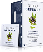 NUTRADEFENCE - Cold and Flu Tea | Immunity Tea - Supports & Boosts The Immune System – Includes Elderberry, Eucalyptus and Licorice Root - 40 Enveloped Tea Bags - by Nutra Tea - Herbal Tea - (2 Pack)