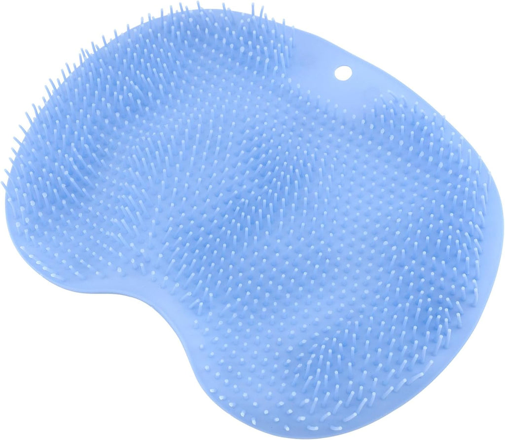 Quacc Shower Foot Scrubber Mat with Non Slip Suction Cups, Shower Foot Cleaner to Eliminate Dead Skin Exfoliation Back Massager Mat Foot Cleaning Pad Scrubbing Mat on Bathtub Floor