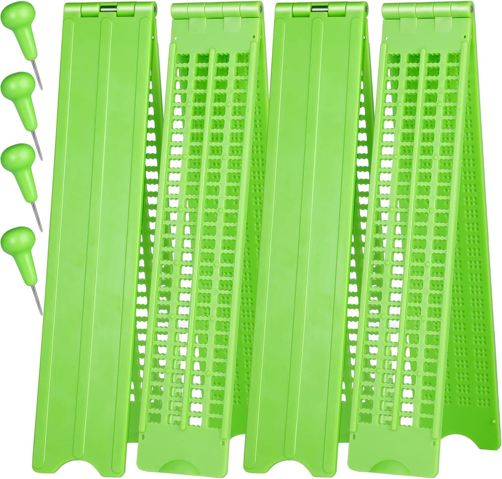 Jutom 4 Pack 4 Lines 28 Cells Braille Slate and Stylus Kit, Braille Fingerboard Writing Kits Braille Learning Tool Accessory for Blind and Visually Impaired Blind Plastic Braille Slate Gifts