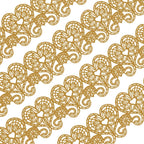 Funshowcase Large Pre-Made Ready to Use Edible Cake Lace Love Heart 14-inch 10-piece Set Golden