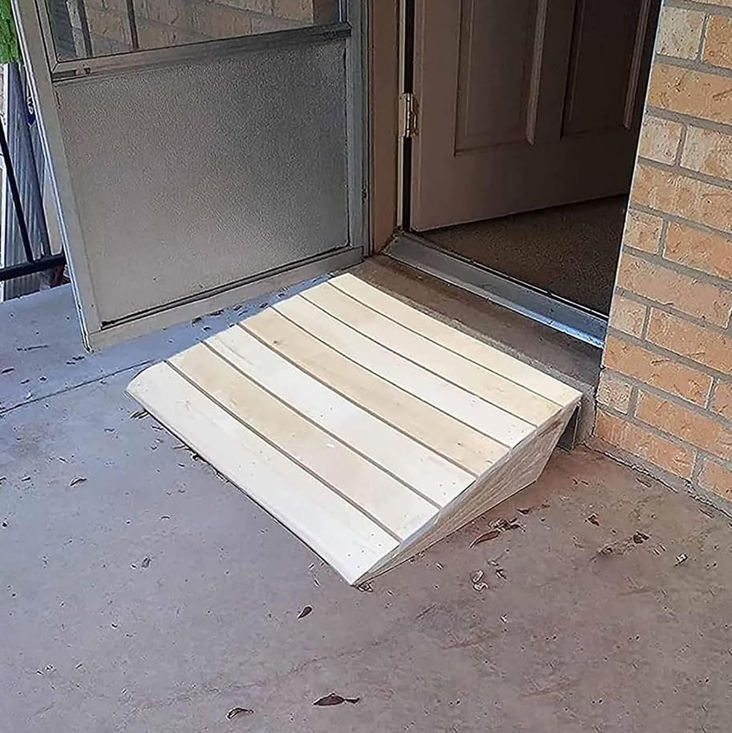Gtzly Threshold Ramp, Threshold Ramps for Doorways 2.8In-6 in, Wooden Portable Wheelchair Ramp/Outdoor Entry Curb Ramp, Non Slip Driveway Ramp for Mobility Walker (Size : 30x25.8x7cm/12x10x2.8in)