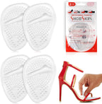 Clear Metatarsal Pads for Women & Men - Ball of Foot Cushions for Pain Relief - Comfortable, Nonslip, Reusable, Light and Great for High Heels